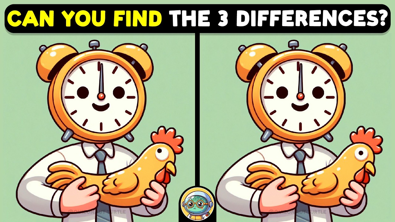 🐢🧩 Spot 3 Differences | Brainy Fun Awaits 🧩🐢