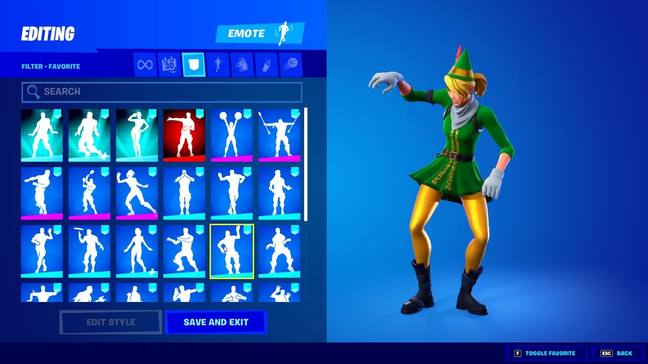 Fortnite SNOWBELL dancing rare emotes in locker for tiktoks!!