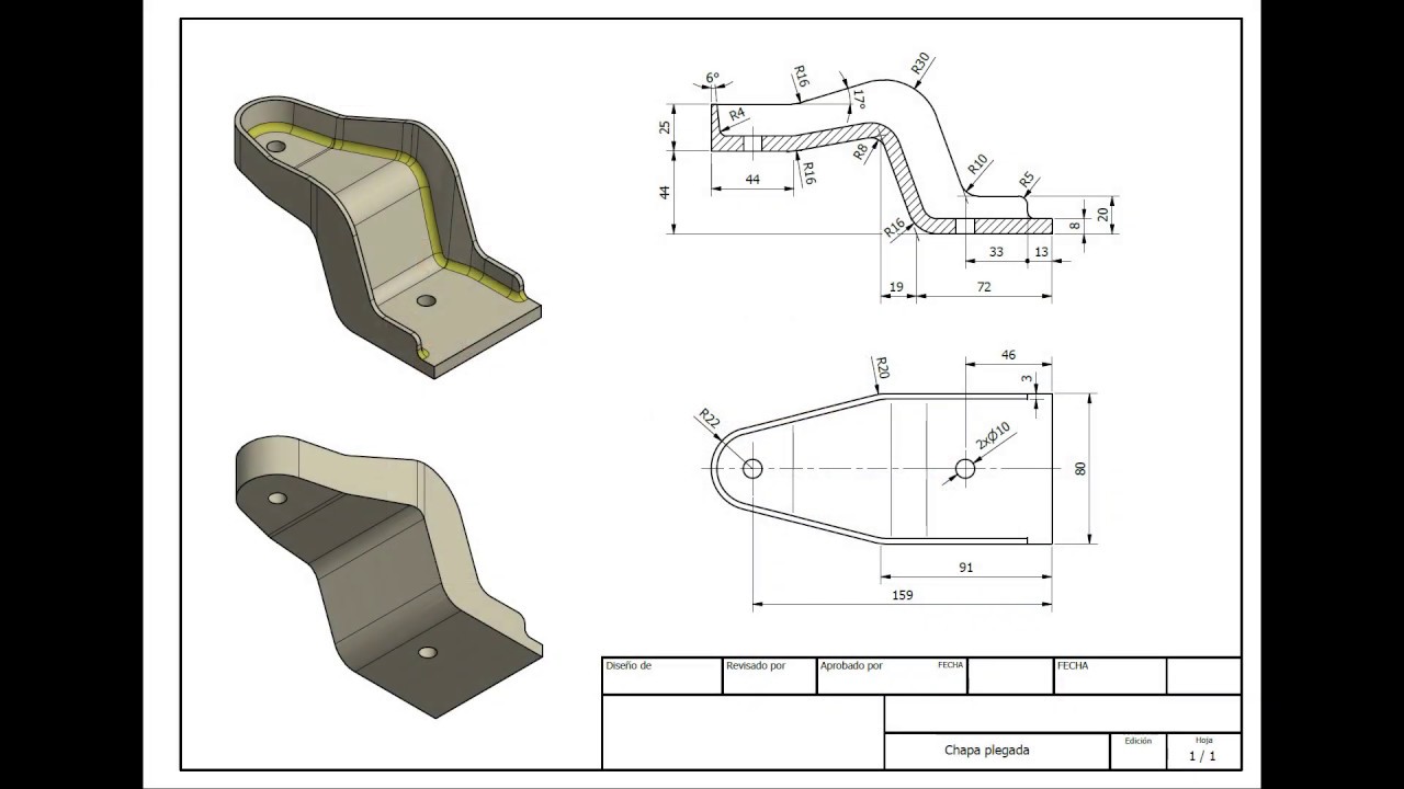 Autodesk Inventor Professional 2020 - Chapa plegada