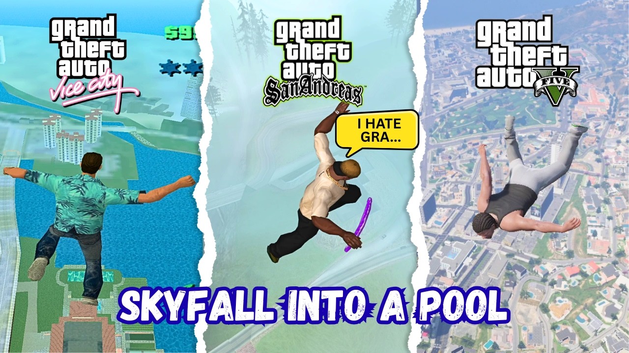 What Happens If You Fall From the Sky Into a Pool in GTA Games