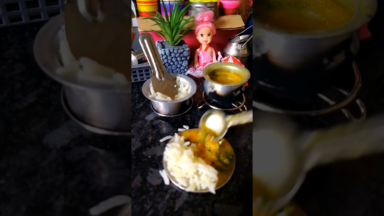 Yummy miniature dal-rice #mouthwatering #miniaturecooking