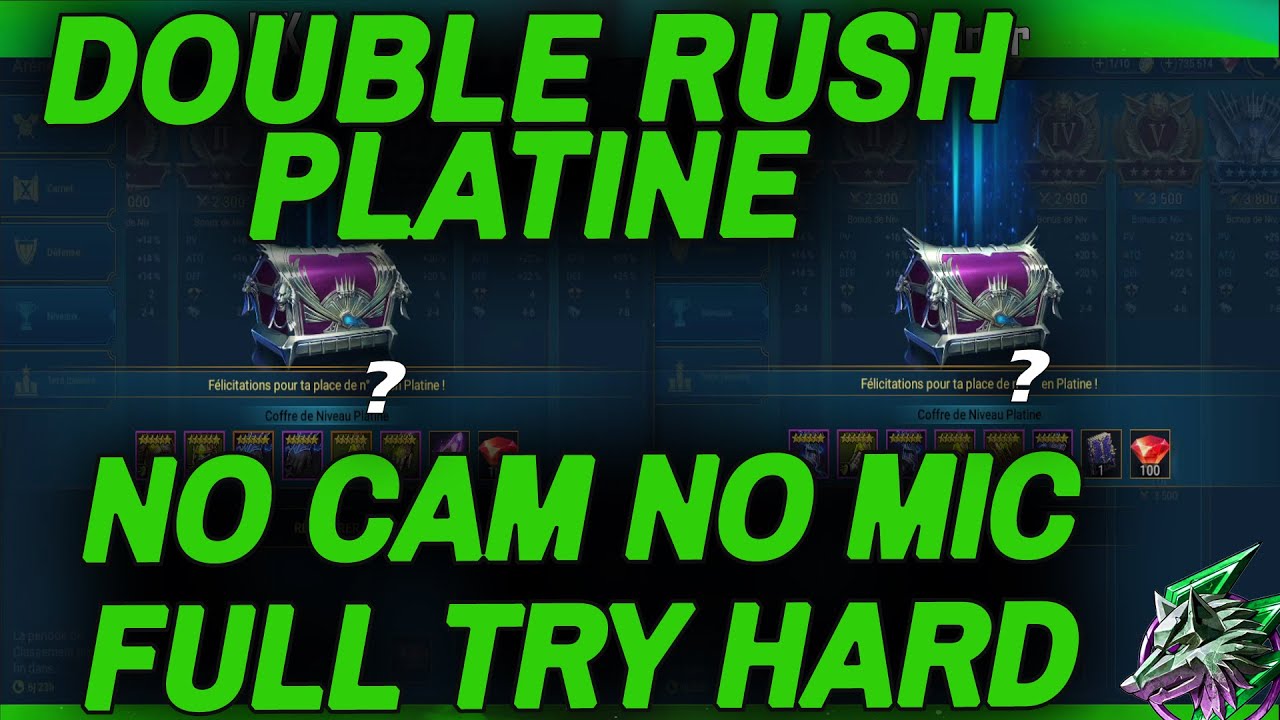 FULL TRY HARD / NO MIC NO CAM - DOUBLE RUSH PLATINE 21/02 [IMPERIUM Clan FR] - Raid Shadow Legends