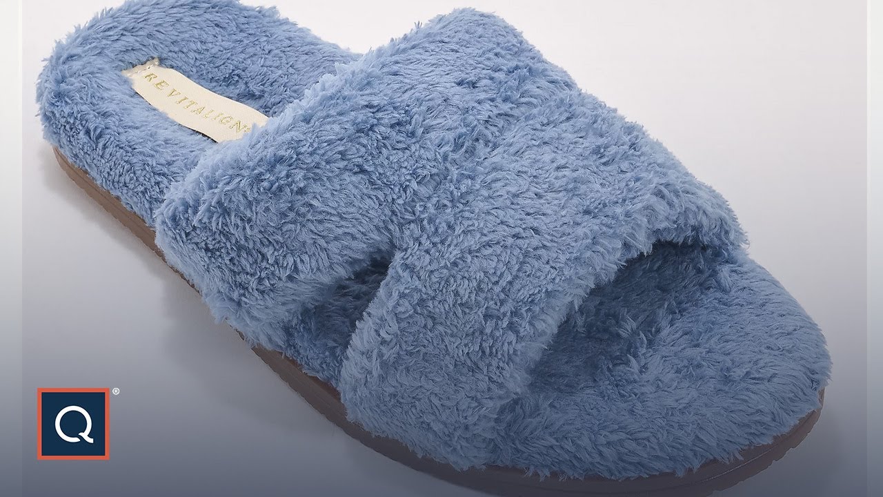Revitalign Orthotic Faux Fur Adjustable Slippers-Callie | QVC