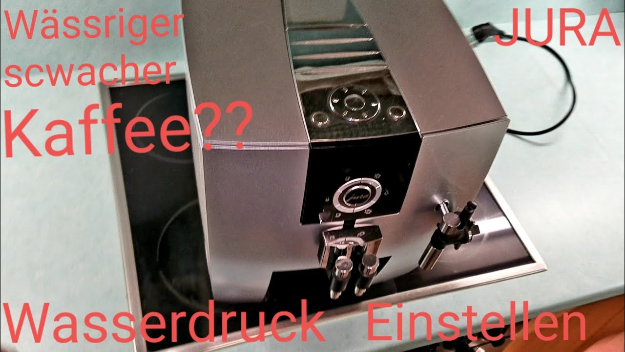 Jura Wasserdruck Crema einstellen schwacher Kaffee wässrig durchsichtig Anleitung J-Reie TEIL 4/4