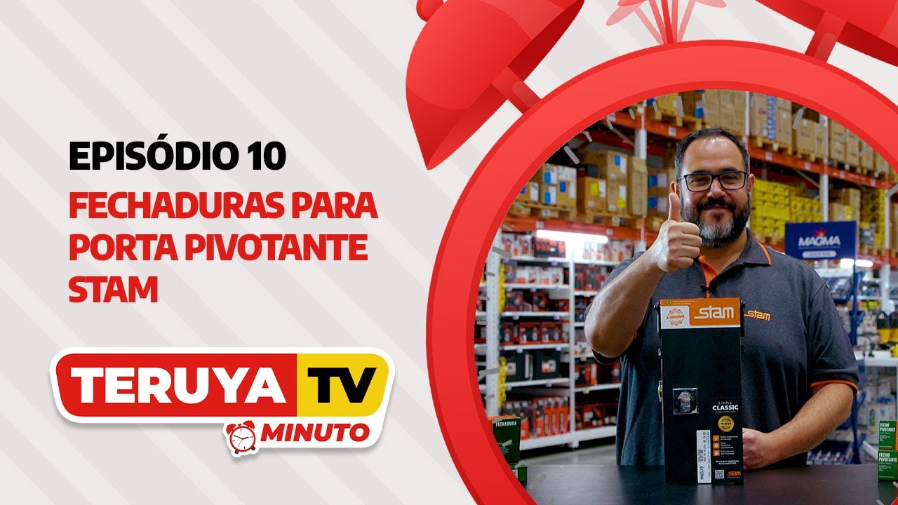 Fechaduras para porta pivotante Stam - TeruyaTV Minuto #10