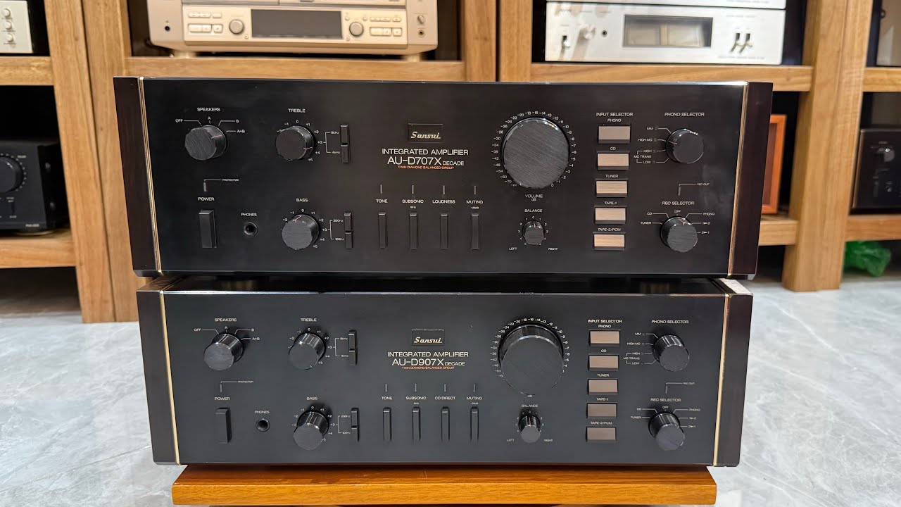 Amply Sansui AU - D707X Decade & 907X Decade 👉H&agrave;ng Tuyển Chọn PVAE Chơi Loa Bass To Kh&oacute; T&iacute;nh #amply