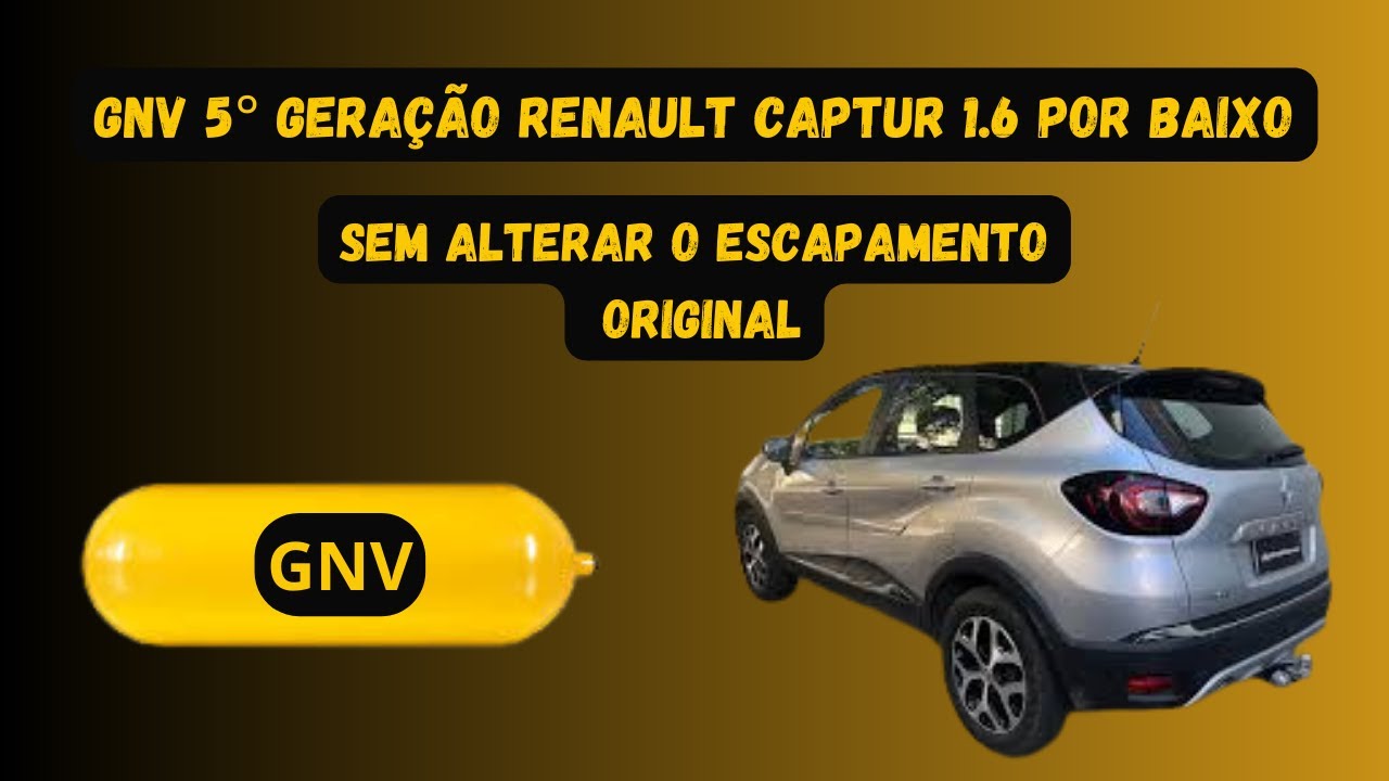 GNV 5° GERAÇÃO RENAULT CAPTUR 1.6 POR BAIXO CONFIRA