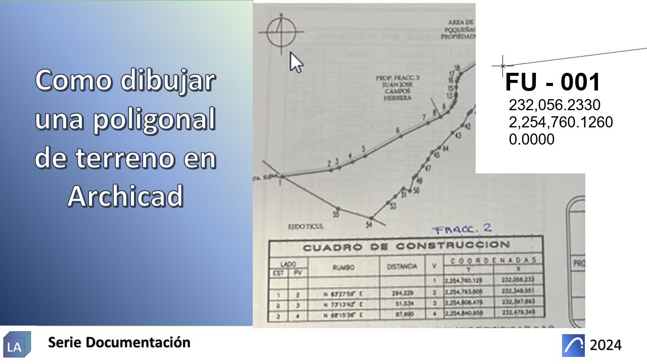 Como dibujar una Poligonal de Terreno en #archicad
