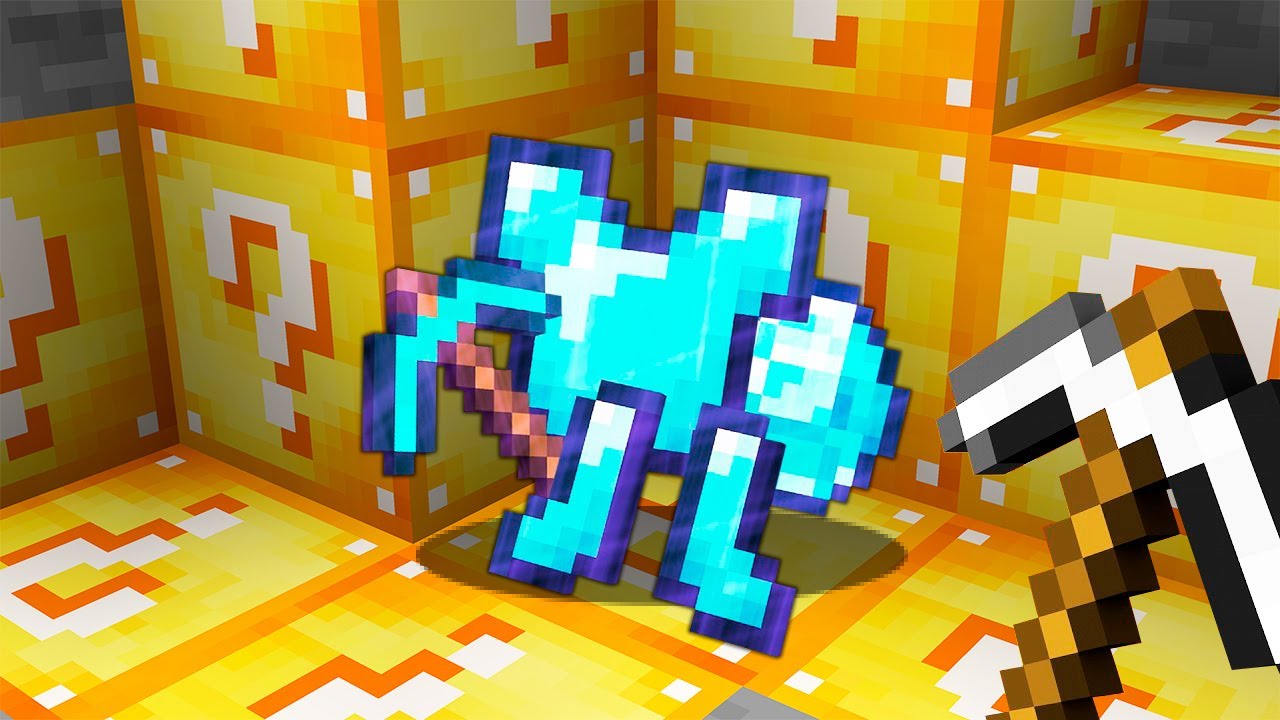 Convertí TODOS los ORES en LUCKY BLOCKS en Minecraft!