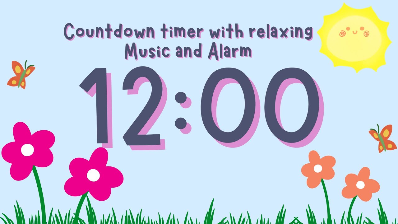12 Minute Timer with Relaxing Music and Alarm | Spring Timer