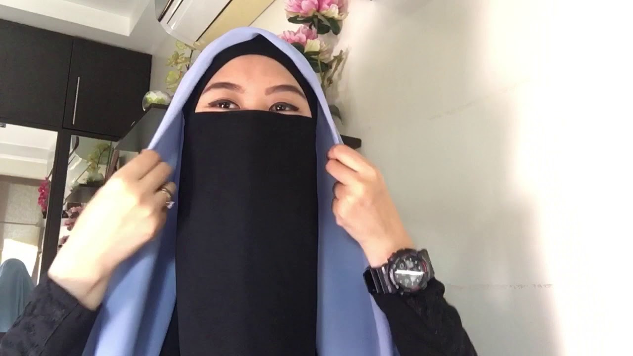 How to wear Full niqab with Large Square Hijab