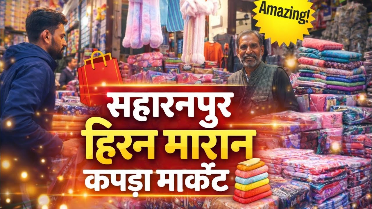 सहारनपुर का हिरनमारन मार्केट || Saharanpur Hiranmaran Wholesale Cloth market | Vlog