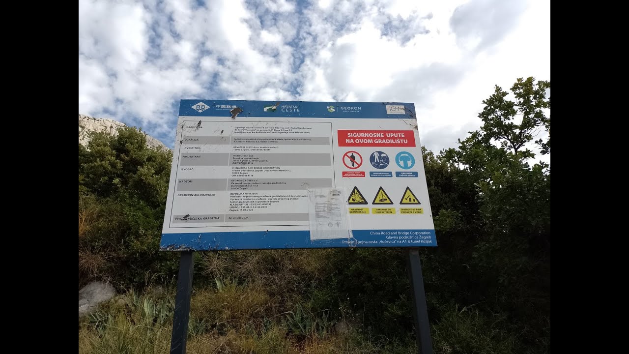 Cesta i tunel Kozjak - preko polja i šuma, zaštićene prirode .. 3. dan radova  ispod ulaza u tunel