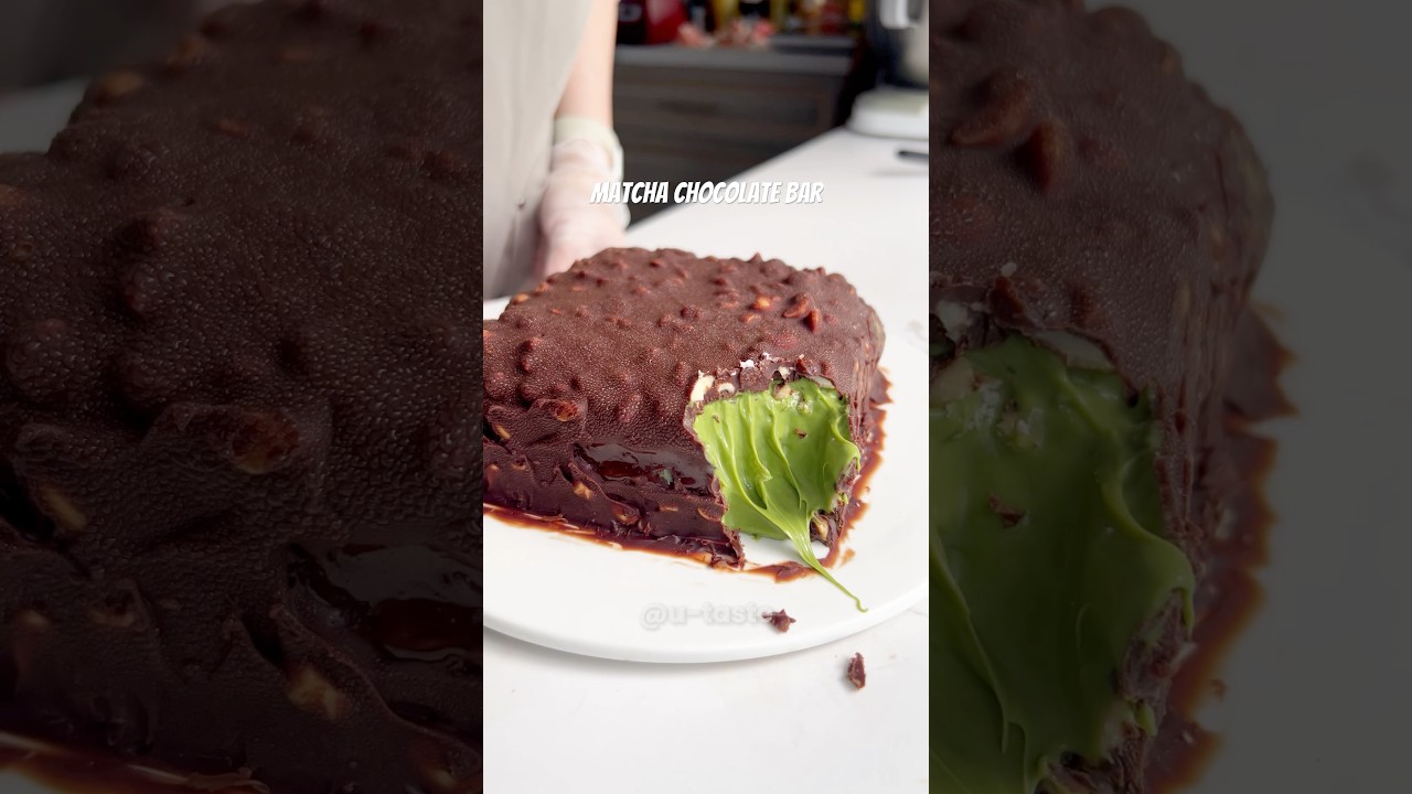 Matcha Chocolate Bar. #matcha #whitechocolate #chocolate #matchachocolatebar #dessert #recipe