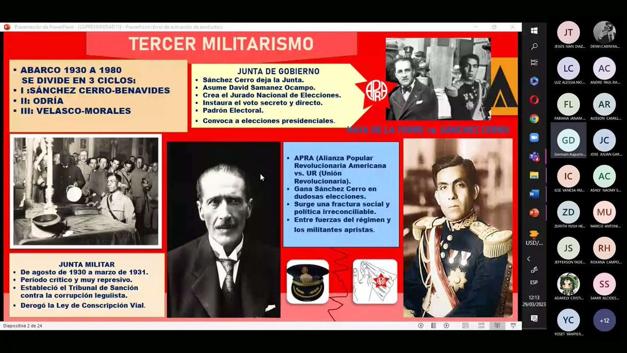HISTORIA DEL PERÚ 15/ Tercer Militarismo y Tiempos Contemporáneos/ CEPREVI UNFV