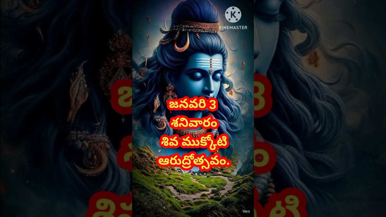 జనవరి 3 శనివారం శివ ముక్కోటి ఆరుద్రోత్సవం #shivamukkoti#divotional #viral#whatsapp status#shortsfeed