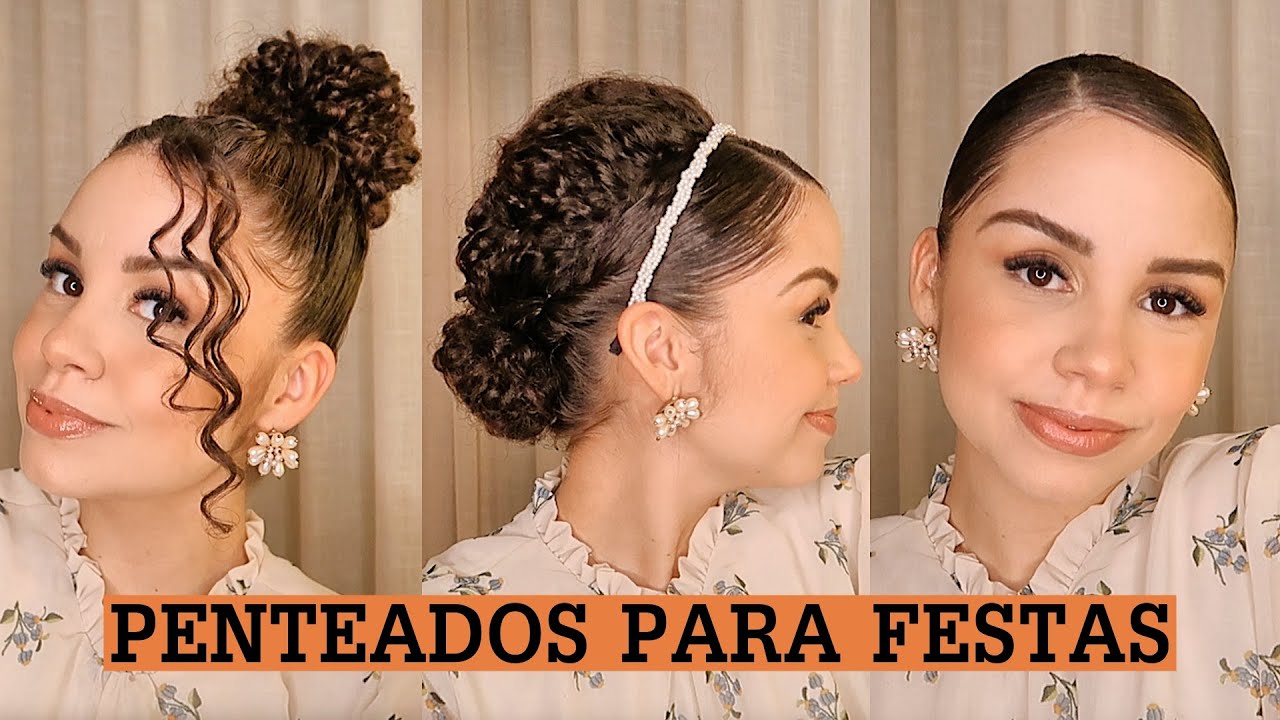 PENTEADOS de festa para cabelos cacheados: casamento, formatura, fim de ano 🥂✨