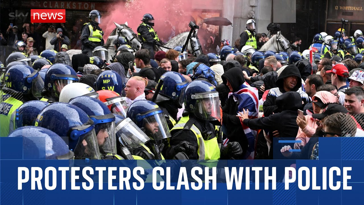 Police assaulted with kicks and punches at 'Unite the Kingdom' rally