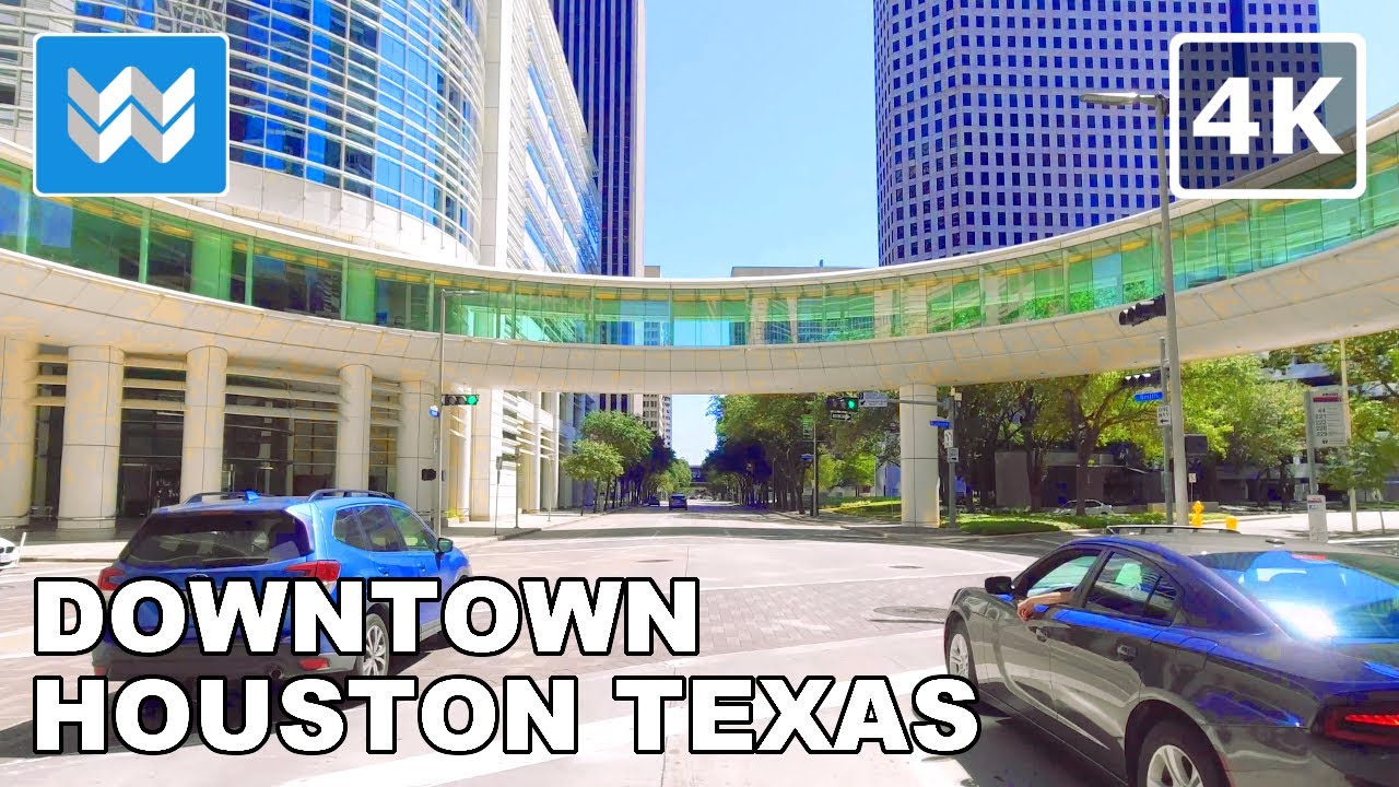 [4K] Driving in Downtown Houston, Texas USA - Virtual Drive Tour & Travel Guide