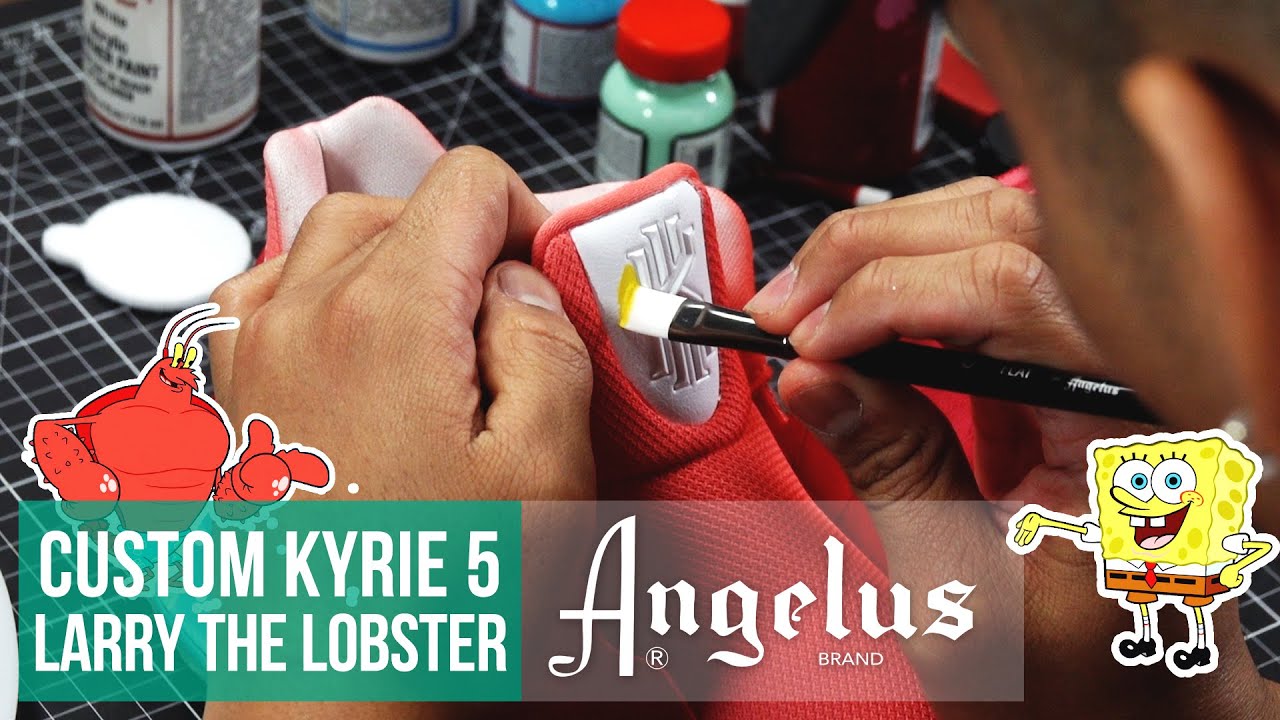 DIY Kyrie x SpongeBob Collection | Custom Larry the Lobster Kyrie 5 | Angelus Paints