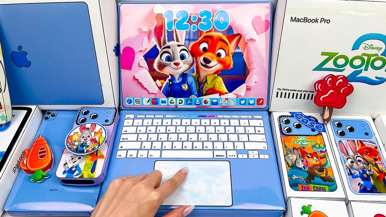 Paper DIY | APPLE x ZOOTOPIA 2 Nick & Judy Couple 💖 Iphone, Macbook, Ipad, Airpods | ASMR