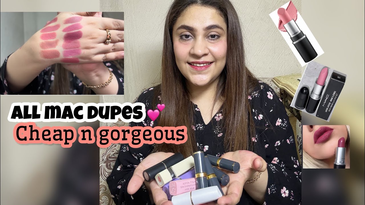 All Mac lipsticks & Hudabeauty Dupes in Affordable pakistani brands| 🥰video by Aineeirfan