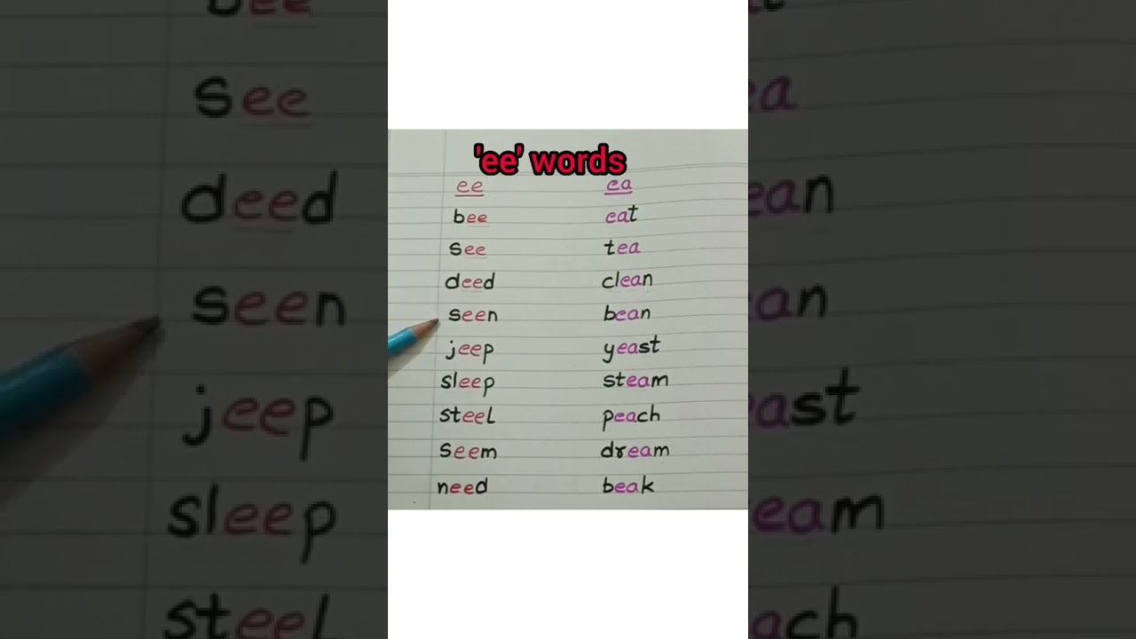 'ee' sound and words #shorts #levelupphonics