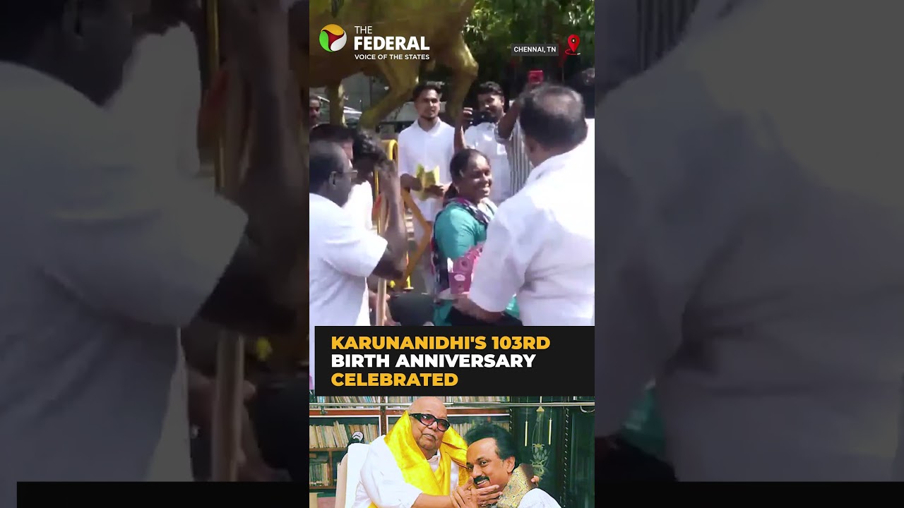 MK Stalin distributes sweets to party workers on Karunanidhi&rsquo;s birth anniversary