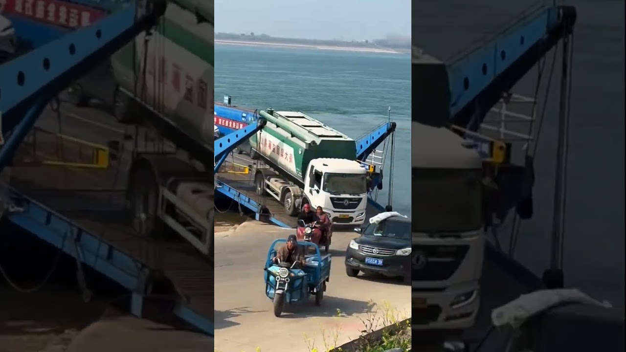 Massiva f&auml;rjor som transporterar lastbilar, bilar och bussar 😲🚢