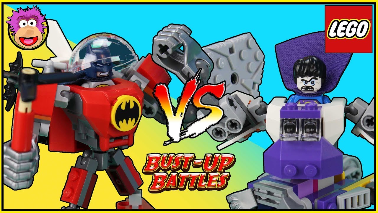 Batman Mech vs Bizarro Battle Suit - LEGO BUST-UP BATTLES #1 Batman battles Bizzaro - OzToyReviews