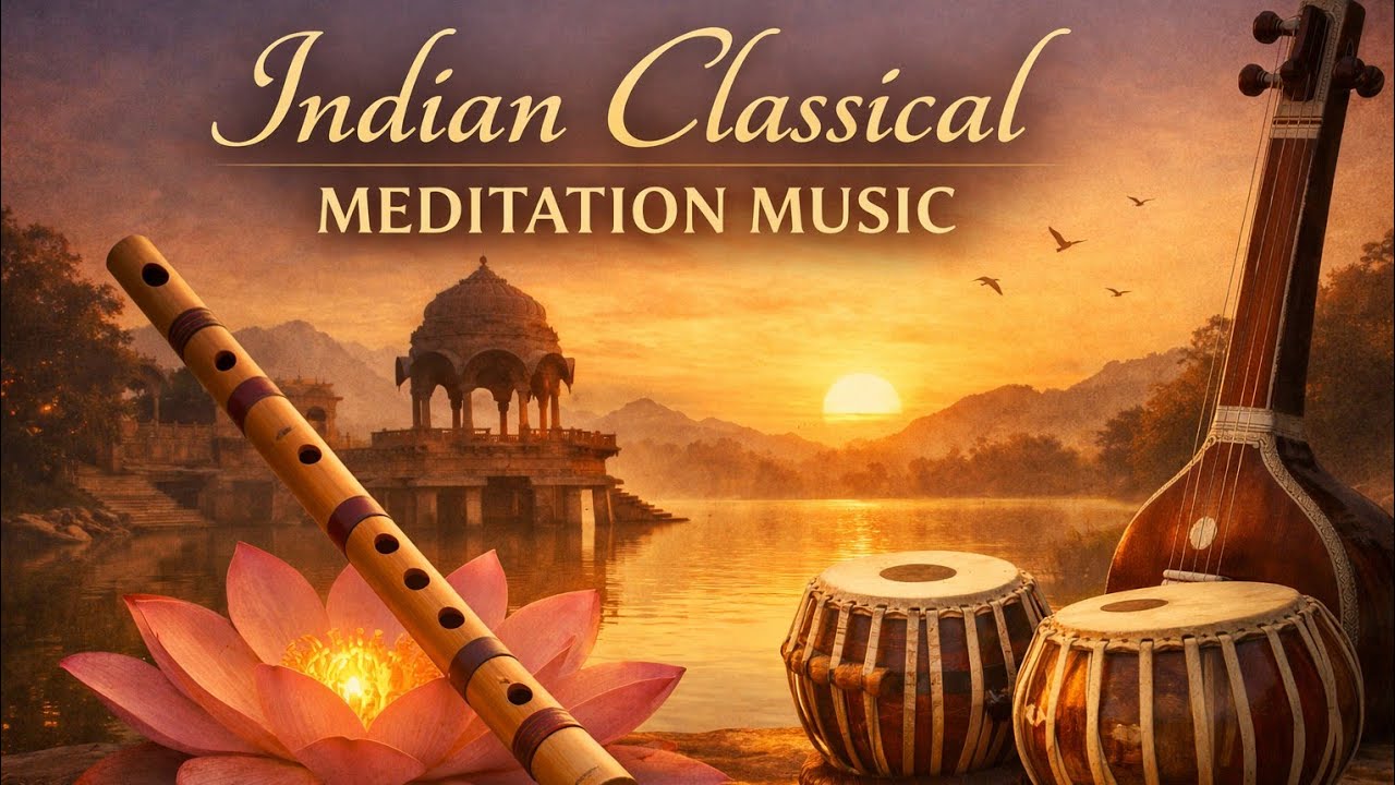Indian Classical Instrumental Meditation Music | Deep Calm Raag Based Healing Music for Yoga 