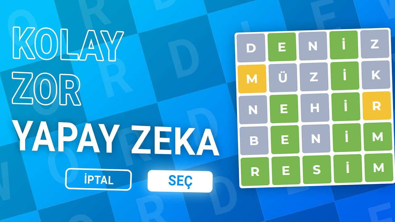 Wordle'ı Baştan Geliştirip Yapay Zekaya Oynattım!
