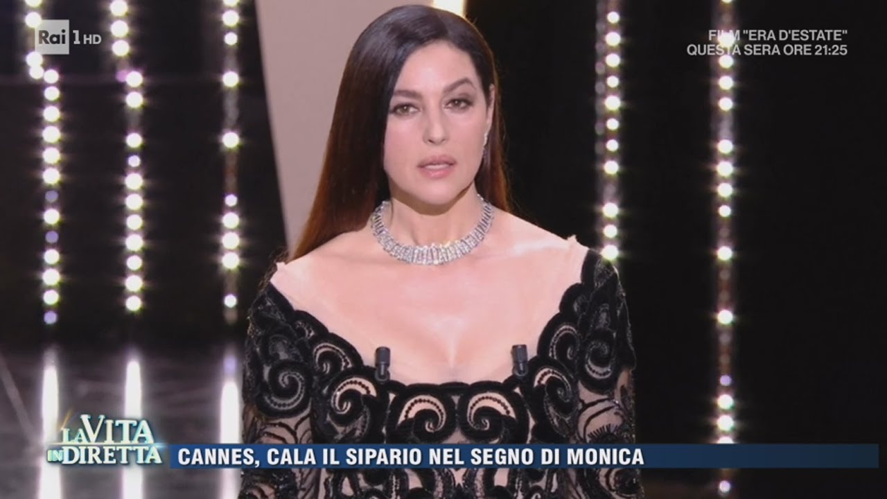 Monica Bellucci, una dea in nero chiude il Festival di Cannes - La Vita in Diretta 29/05/2017