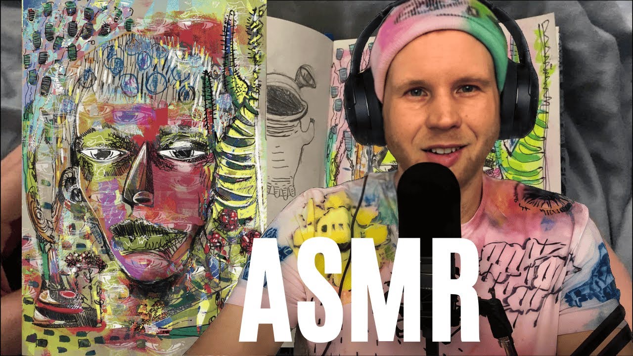 ASMR Full Sketchbook Tour | Whisper And Chill With Me 🎨