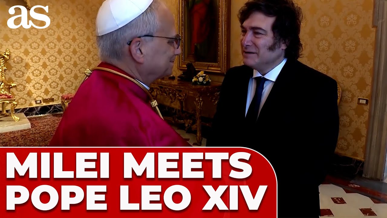 MILEI conoce al PAPA LEÓN XIV en una AUDIENCIA en el VATICANO: el SALUDO y REGALOS