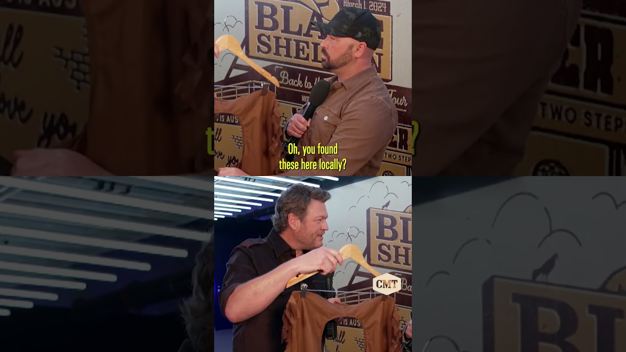 Cody Alan Gifts Blake Shelton Chaps | #CMT #CMTHot20