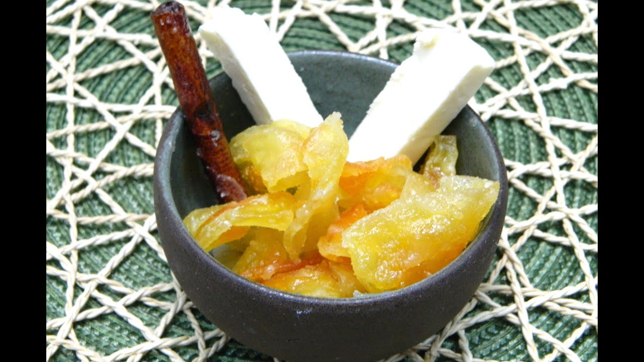 Puerto Rican Dulce de Lechoza or Candied Papaya