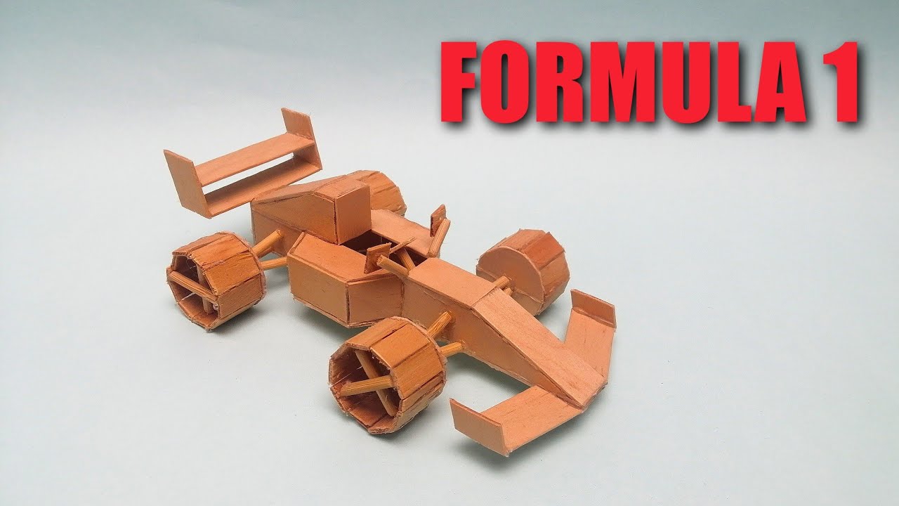 AUTO FORMULA 1 hecho con palitos de helado - FORMULA 1 car made with ice cream sticks