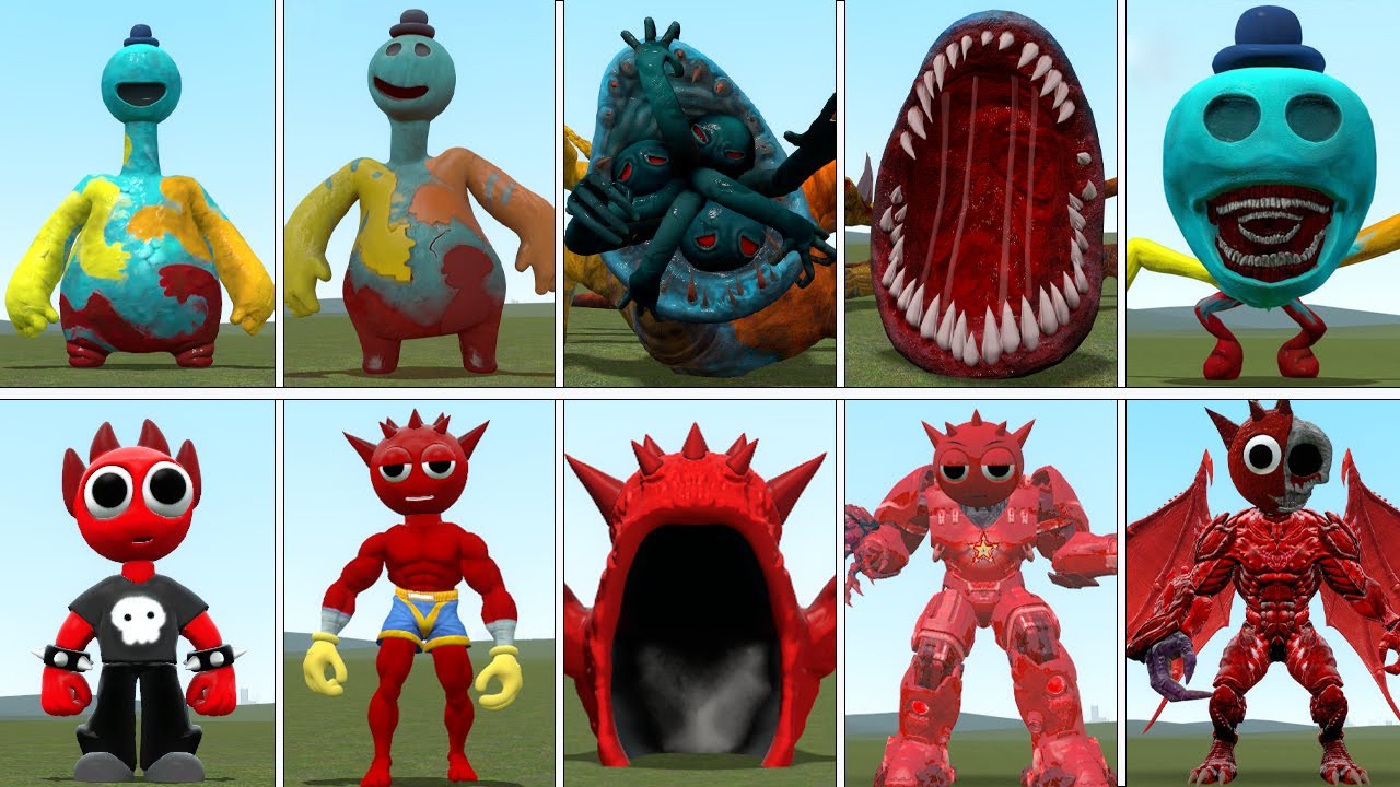EVOLUTION OF ALL NEW SHIN DOEY THE DOUGHMAN TAPES VS NEW MECHA TITAN RADDY SPRUNKI In Garry's Mod!