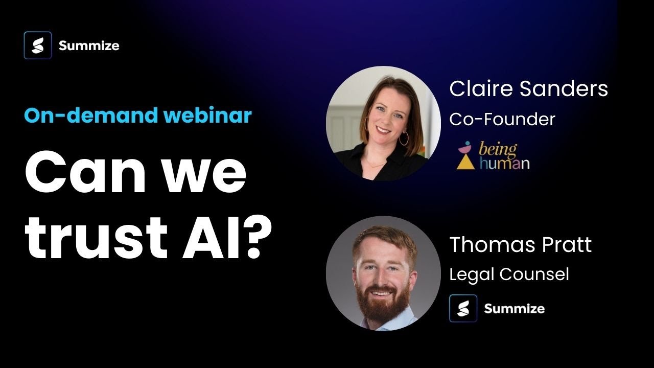 On-demand webinar: Can we trust AI?