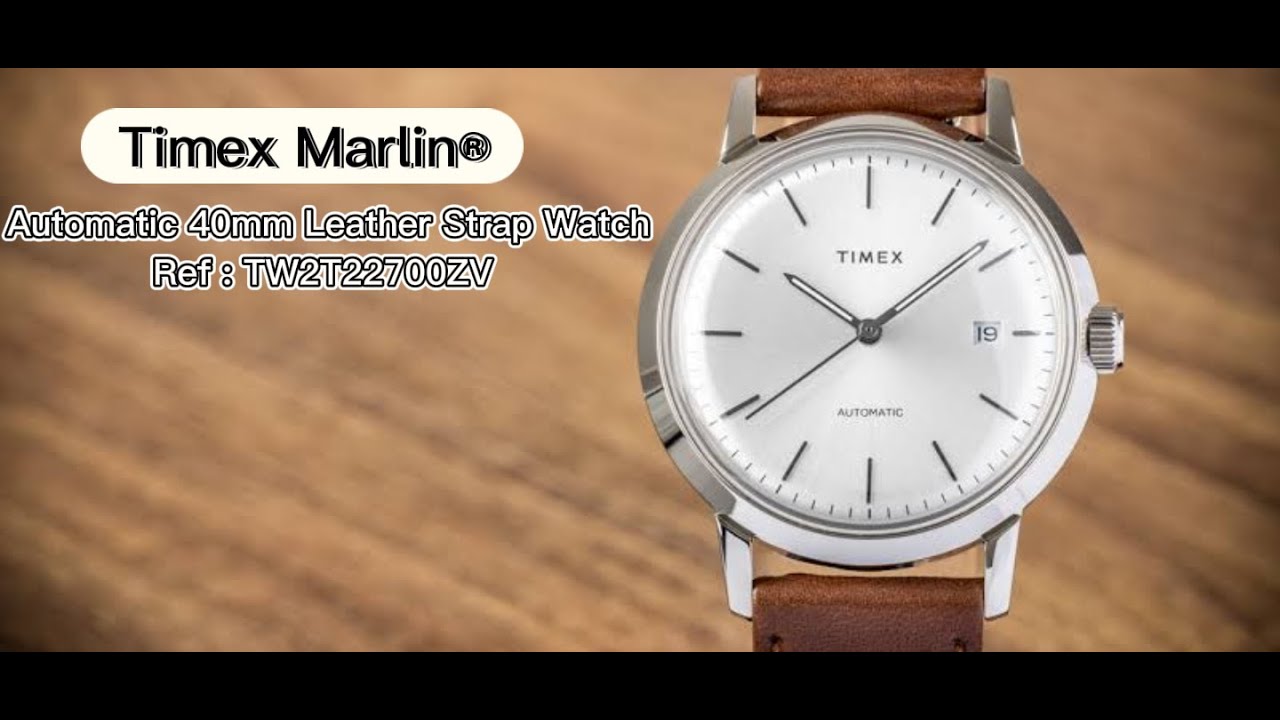 TW2T22700ZV Timex Marlin&reg; Automatic 40mm Leather Strap Watch Review