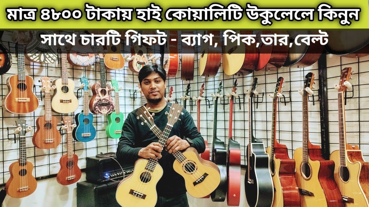 High Quality Ukulele Price In BD 2024🪕😱Biggest Musical Instrument Market In Dhaka Bangladesh 😱