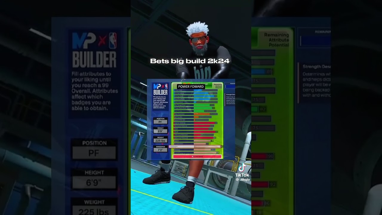 nba #nba2k24 Best big man build in 2k24