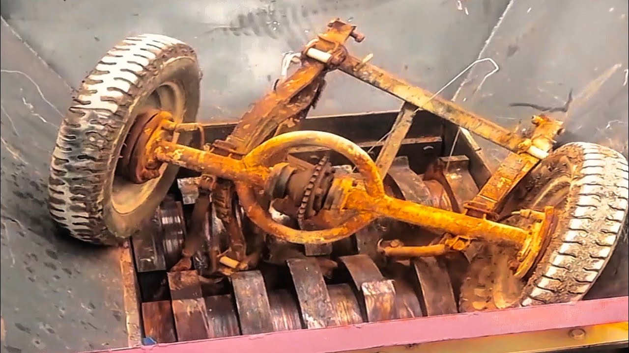 Shredder Super Heavy Machine! Metal shredder shredding extreme metal