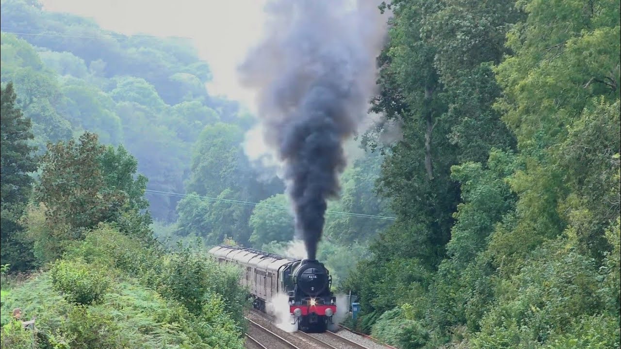 46115 'Scots Guardsman' 3 Cylinder Slog Up Hemerdon Bank On The Royal Duchy 20/08/23