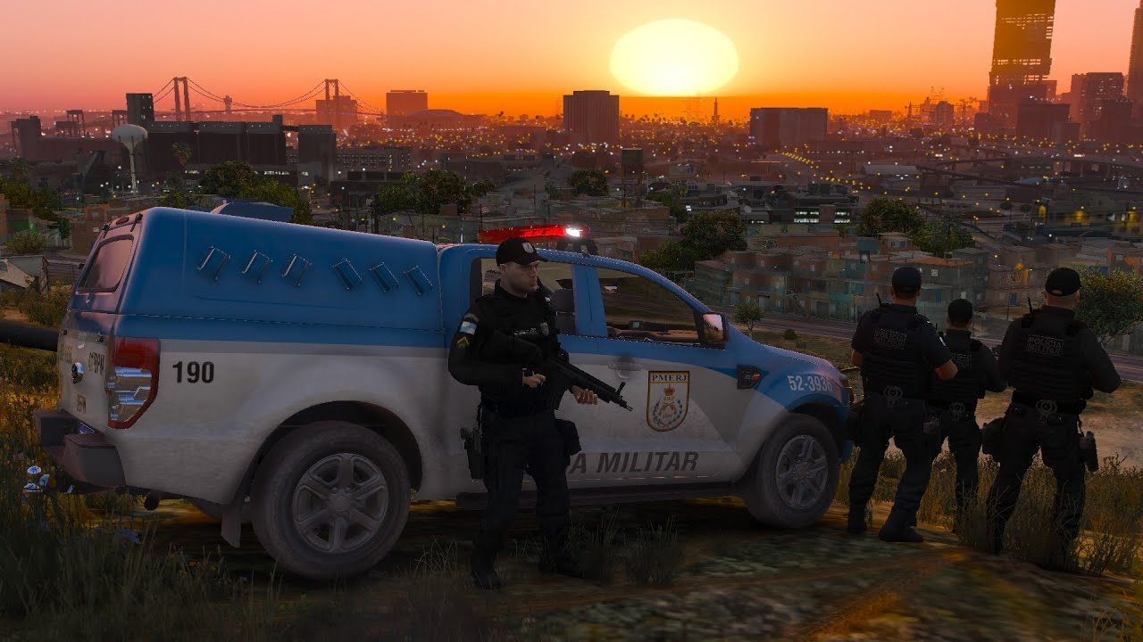 POLICIAIS REALIZAM CERCO na FAVELA + CONFRONTO PMERJ  | GTA 5 POLICIAL