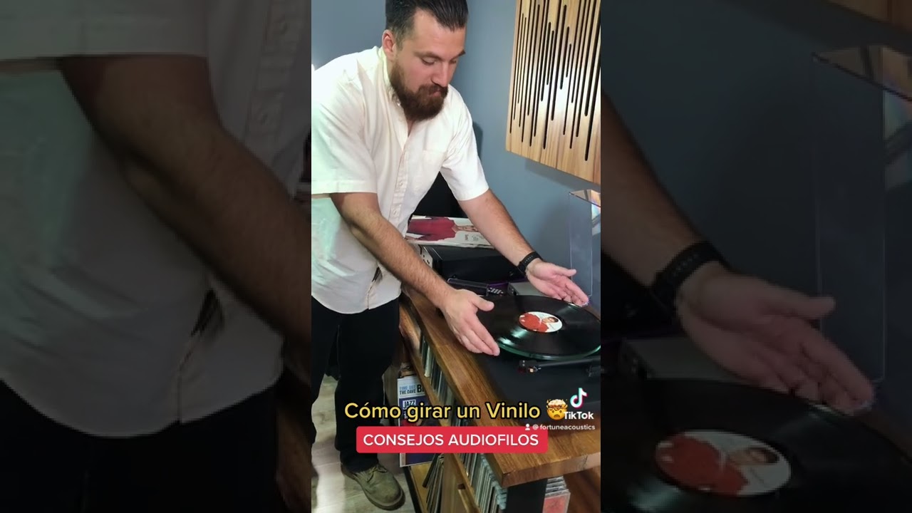 C&oacute;mo girar correctamente un vinilo 🤯👌🏼 #consejos #viniles #audiofilos #trucos #tutorial #vinil