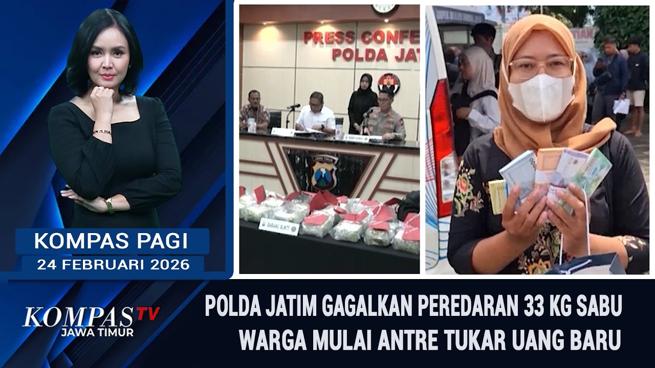 Pengungkapan Narkoba 33 Kg di Jatim, Warga Serbu Penukaran Uang Lebaran | Kompas Pagi