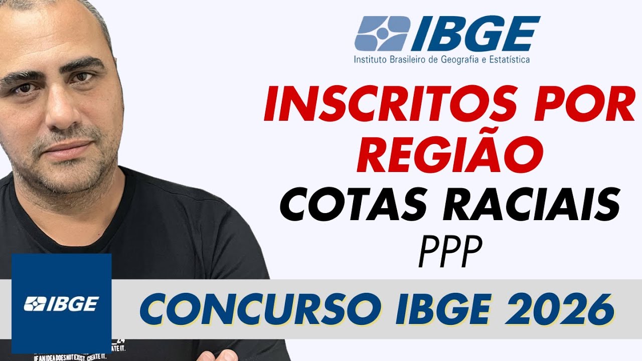 Inscritos Concurso IBGE 2025 - cotas raciais