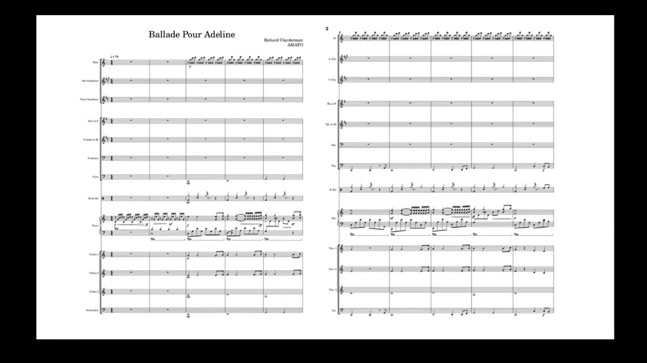 Ballade pour Adeline &ndash; Orchestral Arrangement